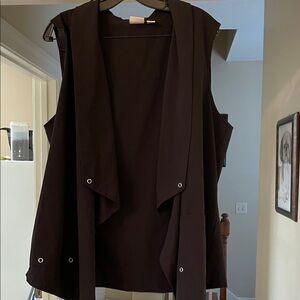 Chicos Zenergy Black Sleeveless Vest with Grommet Details 3